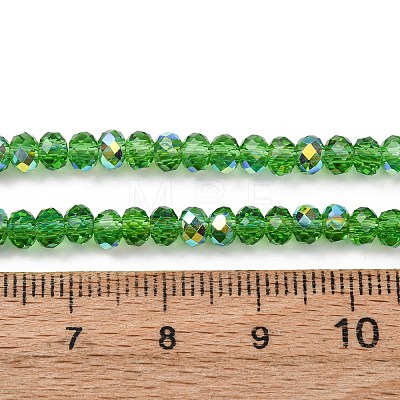 Electroplate Transparent Glass Beads Strands EGLA-A046-01A-03-1