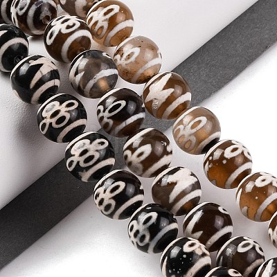 Tibetan Style dZi Beads G-U006-06G-01-1