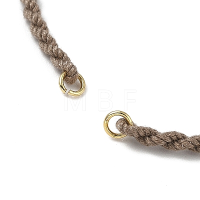 Braided Cotton Cord Bracelet Making MAK-L043-02G-01-1