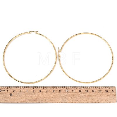 304 Stainless Steel Big Hoop Earrings EJEW-F188-24G-G-1