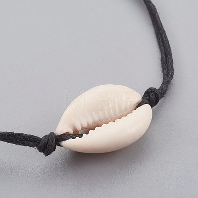 Adjustable Cowrie Shell Anklets AJEW-AN00242-1