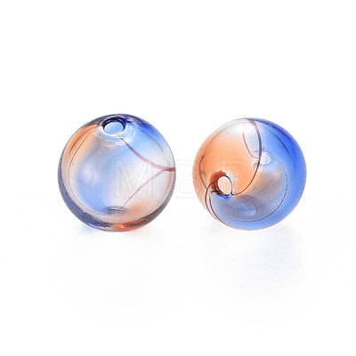 Transparent Handmade Blown Glass Globe Beads GLAA-T012-33A-02-1