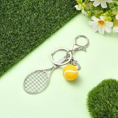 Alloy & Cloth Fabric Pendant Keychains KEYC-YW00298-1