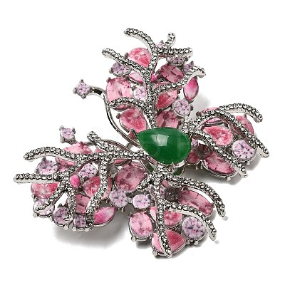 Butterfly Resin Pins JEWB-L026-05P-01-1