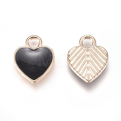 Golden Plated Alloy Enamel Charms PALLOY-CJC0001-35D-1