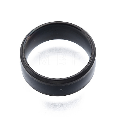 201 Stainless Steel Temperature Plain Band Finger Ring for Women RJEW-N043-10E-1