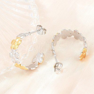 304 Stainless Steel Stud Earrings for Women SA-CBA45D5-25GP-1