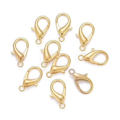 Zinc Alloy Lobster Claw Clasps X-E107-G-NF-1
