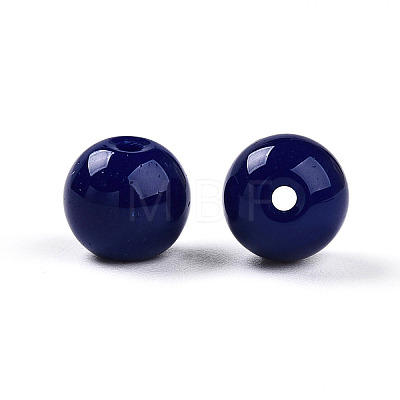 Opaque Solid Color Glass Beads GLAA-N007-8mm-A04-1