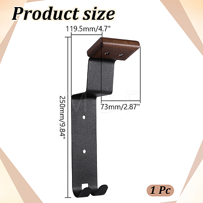 Wood & Carbon Alloy Motorcycle Helmet Rack ODIS-WH0007-96B-1