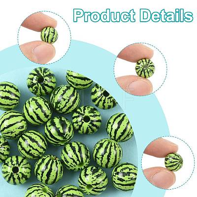 20Pcs Opaque Acrylic Beads MACR-FS0002-28A-1