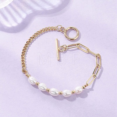 Natural Cultured Freshwater Pearl Beaded Bracelets BJEW-JB12710-1