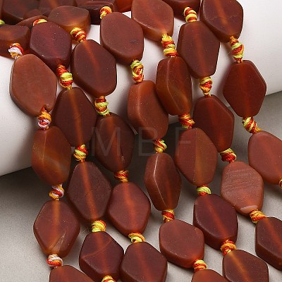 Natural Carnelian Beads Strands G-A321-R06-01-1