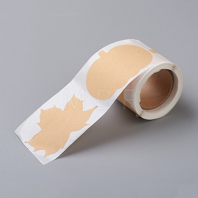 Self-Adhesive Kraft Paper Gift Tag Stickers DIY-G021-06-1