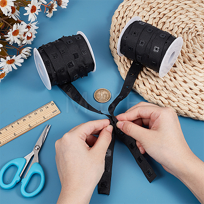 10 Yards Polyester Sewing Snap Button Tape DIY-OC0013-04A-1