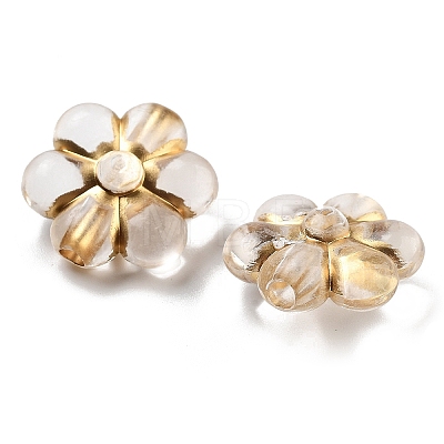 Metal Enlaced Transparent Acrylic Beads MACR-M045-12-1