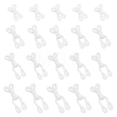 80Pcs 4 Styles Polyester Garment Hook and Eye FIND-DC0005-58-1