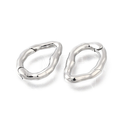 Brass Irregularity Spring Gate Rings KK-U072-43B-P-1