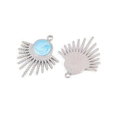 304 Stainless Steel Enamel Pendants STAS-K293-28P-03-1