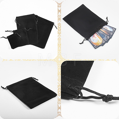 CREATCABIN 40Pcs 4 Style Rectangle Velvet Pouches TP-CN0001-02-1