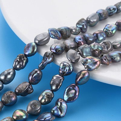 Natural Keshi Pearl Beads Strands X-PEAR-S021-082A-02-1