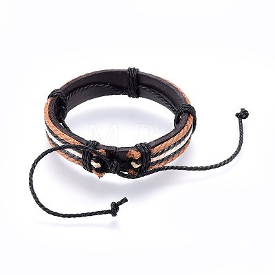 Leather Cord Bracelets BJEW-F347-14-1