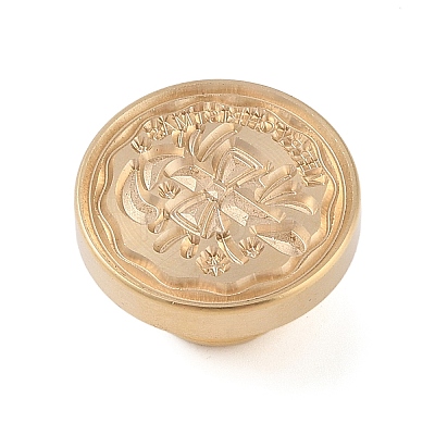 Christmas Series Wax Seal Brass Stamp Head AJEW-Z031-04G-21-1