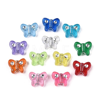 Plastic Butterfly Beads KY-Q002-06-1