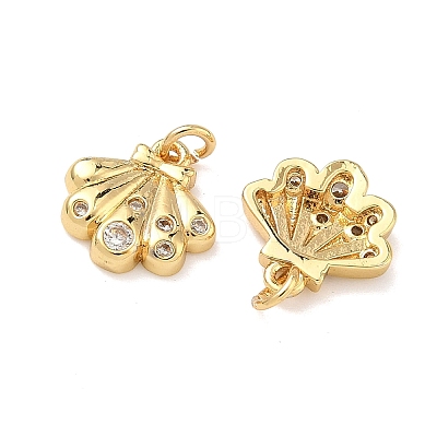 Brass Micro Pave Cubic Zirconia Pendants KK-A291-11F-G-1