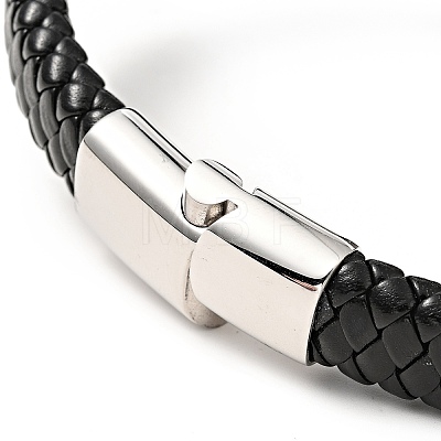 304 Stainless Steel Lion Beaded Bracelet BJEW-E009-07AS-1