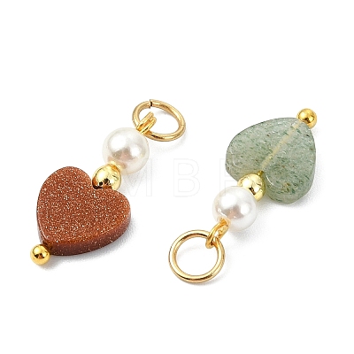 Natural & Synthetic Mixed Gemstone Pendants PALLOY-JF05818-1