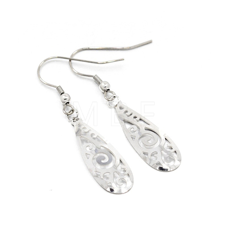Tarnish Resistant 304 Stainless Steel Dangle Earrings EJEW-O024-15P-1
