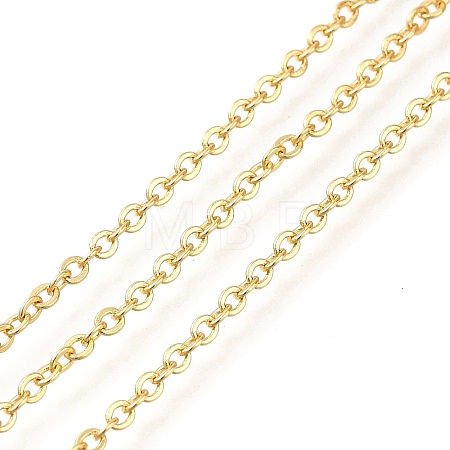 Rack Plating Brass Cable Chains CHC-M001-01G-02-1