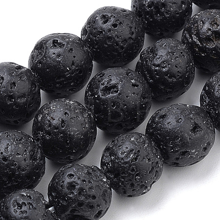 Natural Lava Rock Beads Strands X-G-S259-11-10mm-1
