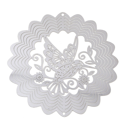 201 Stainless Steel 3D Rotating Hanging Wind Spinner STAS-B122-01P-03-1