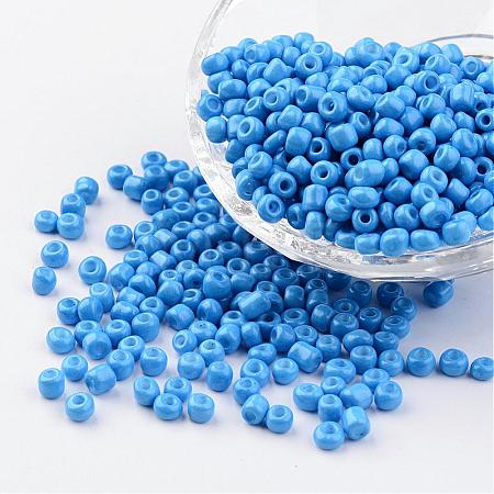 6/0 Baking Paint Glass Seed Beads X-SEED-S003-K17-1