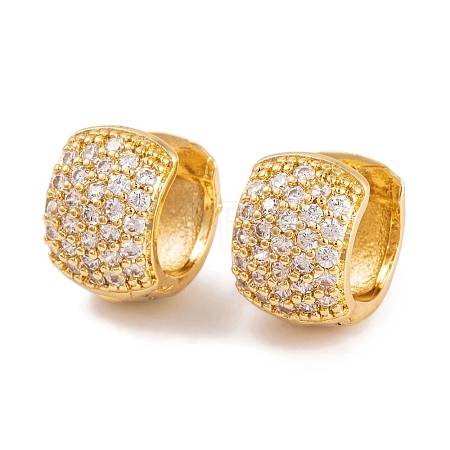 Rack Plating Brass Cubic Zirconia Earrings EJEW-S219-12G-02-1