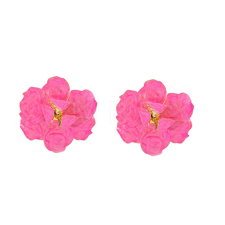 Alloy Enamel Stud Earrings for Women WGB1BBC-04-1