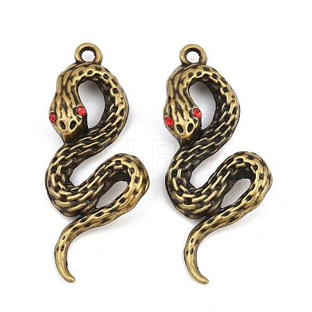Alloy Burgundy Rhinestone Big Pendants AL-CBA2376-32AB-1