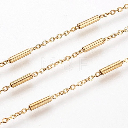 3.28 Feet Ion Plating(IP) Handmade 304 Stainless Steel Cable Chains X-CHS-G003-11G-A-1