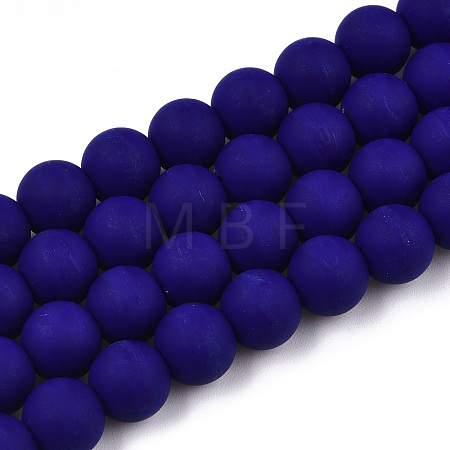 Opaque Glass Beads Strands GLAA-T032-P8mm-MD03-1