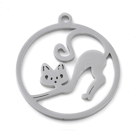 304 Stainless Steel Pendants STAS-I327-02P-06-1