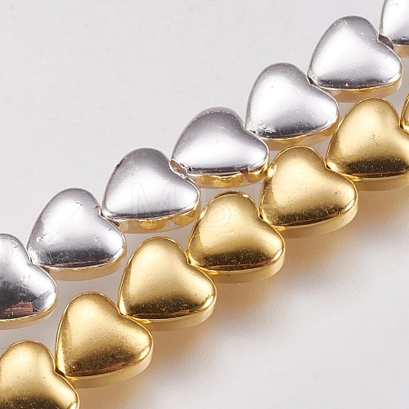 Electroplate Non-magnetic Synthetic Hematite Beads Strands G-K239-17-1