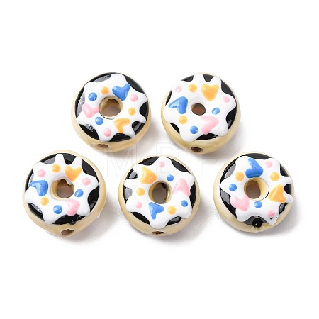 Handmade Porcelain Enamel Beads PORC-K003-09O-1