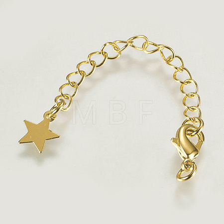 Long-Lasting Plated Brass Chain Extender KK-K210-11G-1