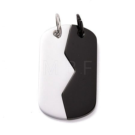 Ion Plating(IP) Blank 304 Stainless Steel Split Pendants STAS-D188-01EBP-1