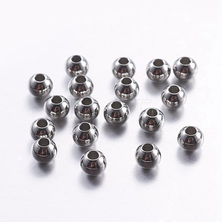 Tarnish Resistant 201 Stainless Steel Beads STAS-G162-01P-4mm-1