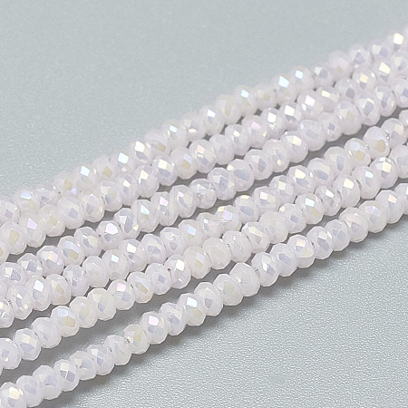 Electroplate Glass Beads Strands X-EGLA-Q112-A01-1