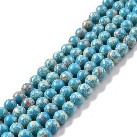 Synthetic Imperial Jasper Beads Strands G-E568-01A-05-1