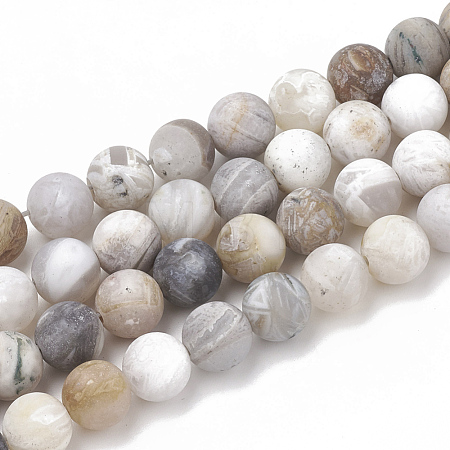 Natural Bamboo Leaf Agate Beads Strands G-T106-026-1